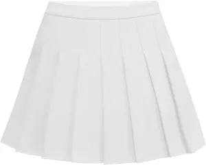 SCKTOO Womens Girl High Waisted Pleated Tennis Skirt School A-Line Skater Skirts with Lining Shorts