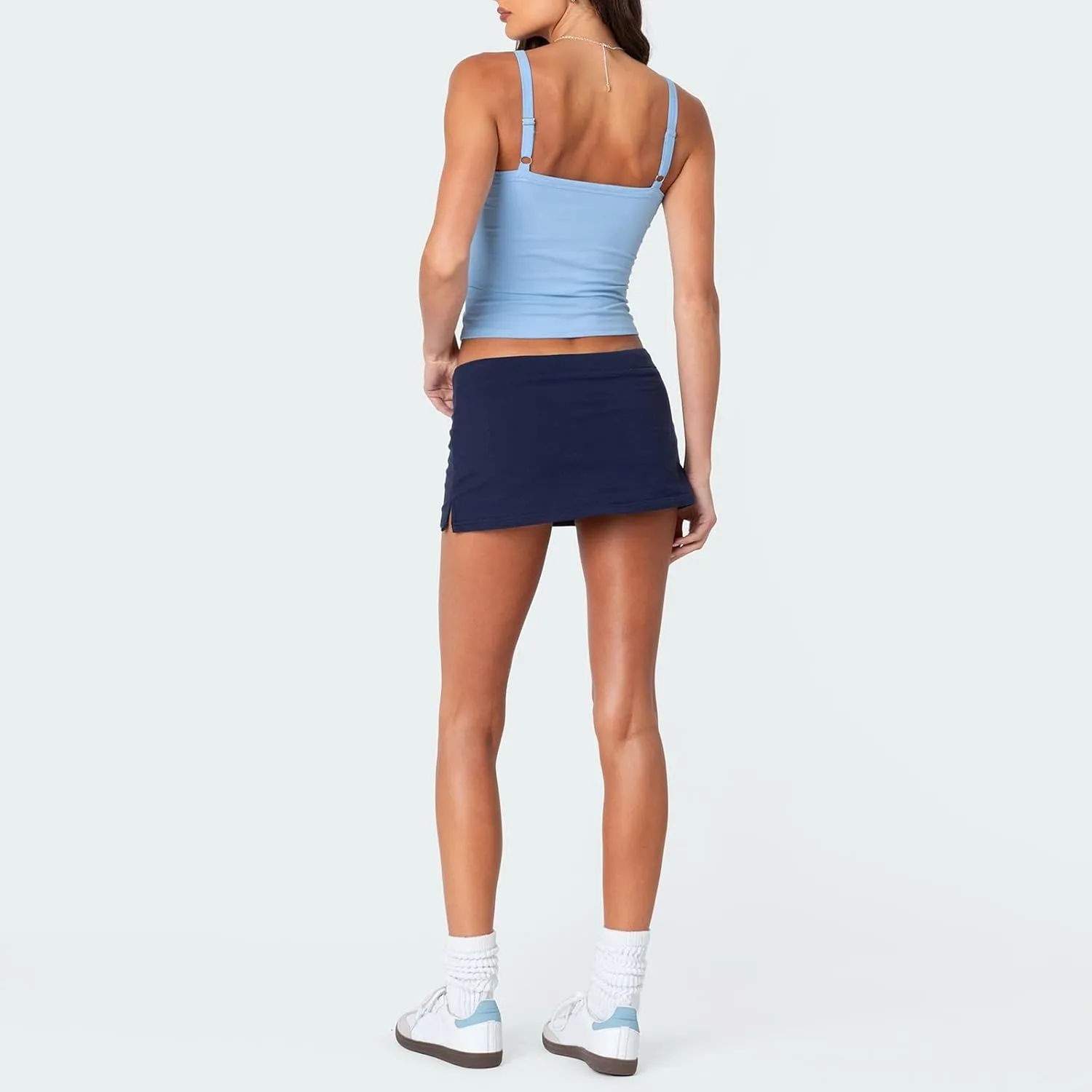 Seyumixi Women Y2k Sexy Micro Skirt Mid Waist Bodycon Mini Skirts Low Rise Slim Fit Pencil Short Skirt Sporty Streetwear