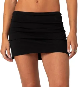 Seyumixi Women Y2k Sexy Micro Skirt Mid Waist Bodycon Mini Skirts Low Rise Slim Fit Pencil Short Skirt Sporty Streetwear