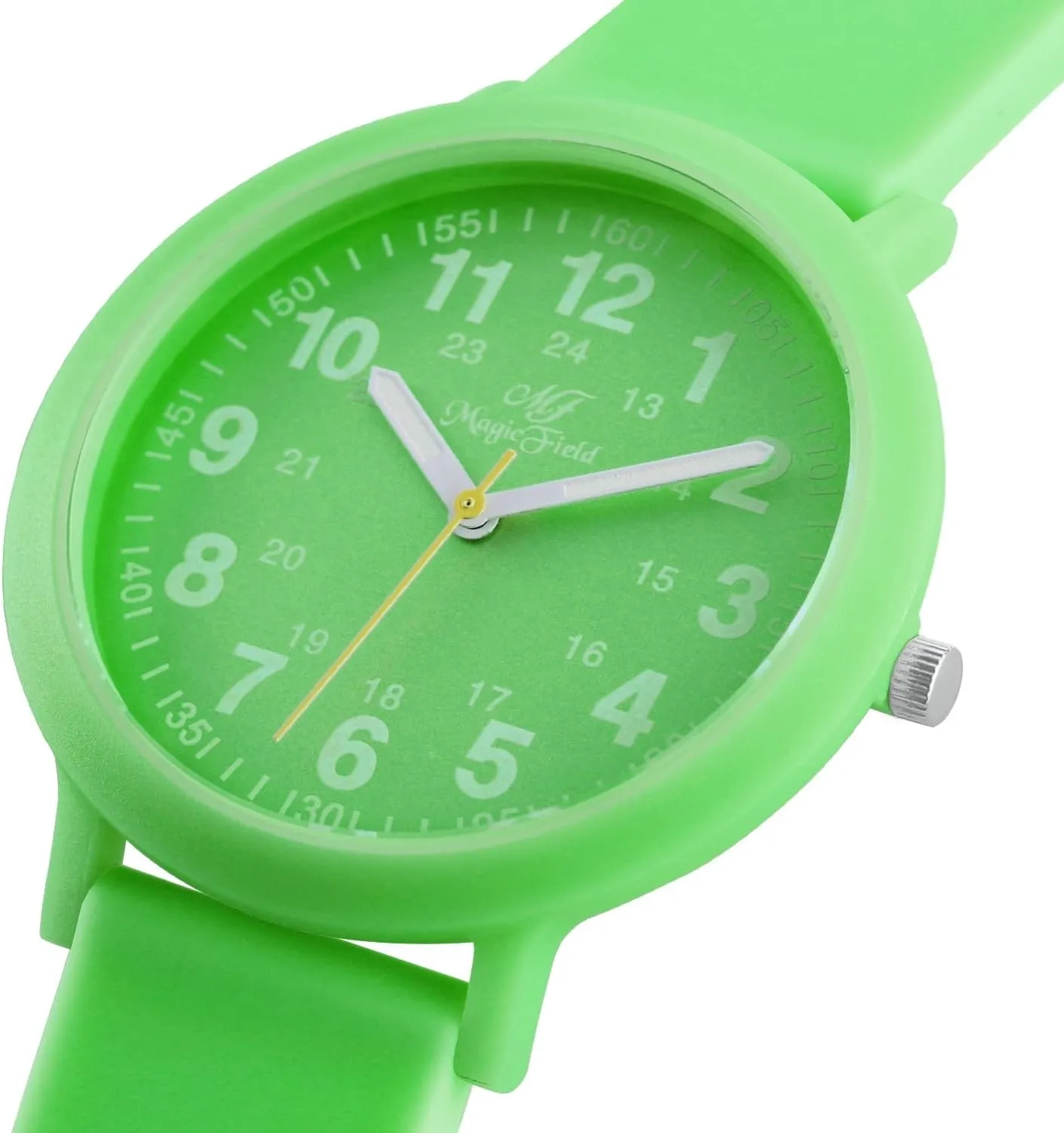 SIBOSUN Ultra-Thin Waterproof Sports Watch With Second Hand - Pop Color Analog for Women Men Nursing - Unisex Easy to Read Dial Jelly Silicone Strap