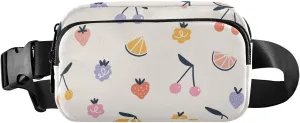 Simple Playful Fruits Crossbody Bag for Women, Adjustable Belt Bag Fanny Packs, Fashion Waist Packs for Travel Running Workout