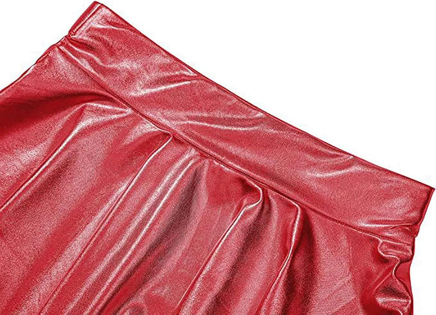 Skirt for Party Women's Fashion High Waist Pleated Solid Color Short Dress Loose Fit Skirts Metallic Summer Outfit