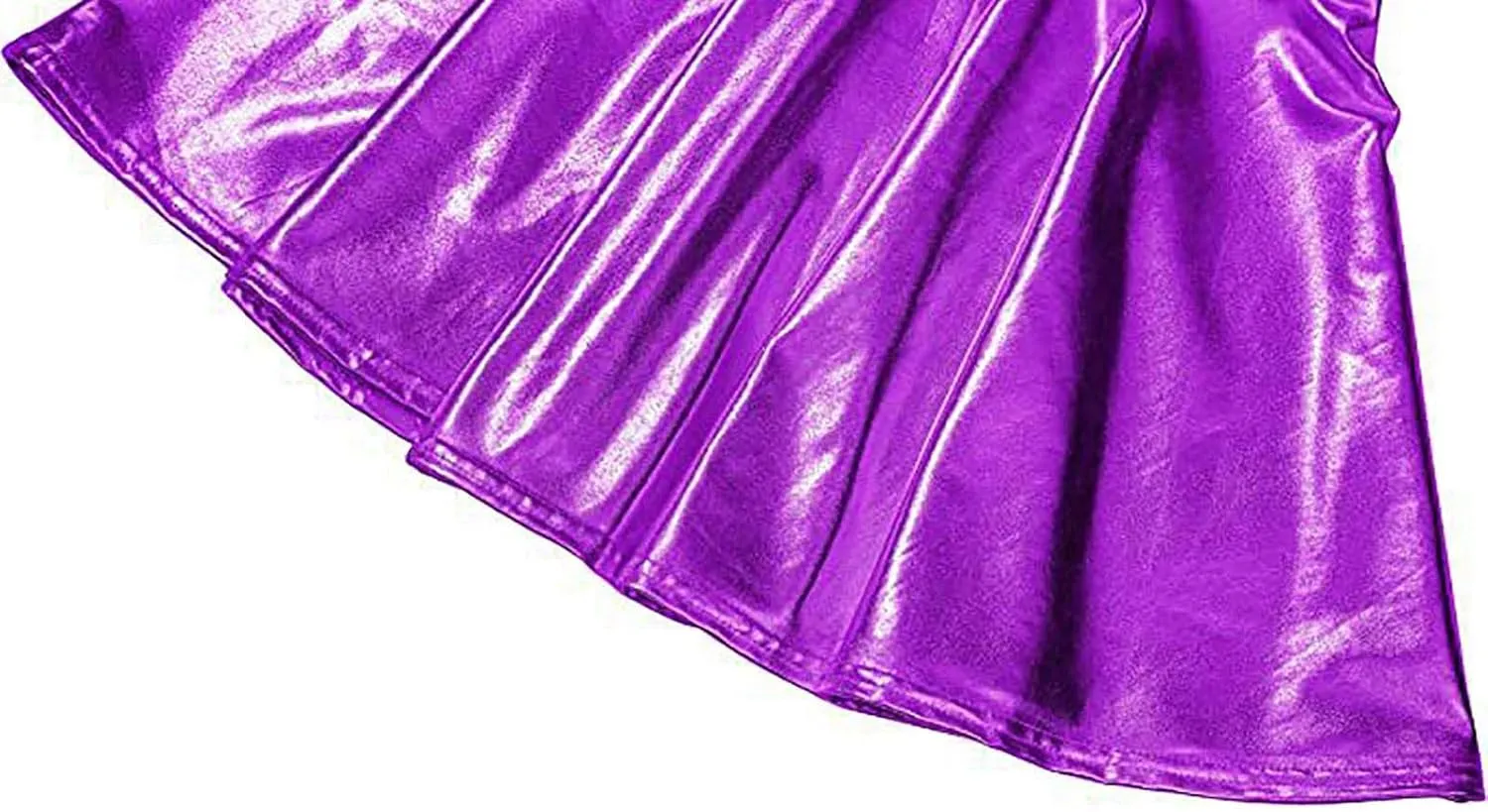 Skirt for Party Women's Fashion High Waist Pleated Solid Color Short Dress Loose Fit Skirts Metallic Summer Outfit
