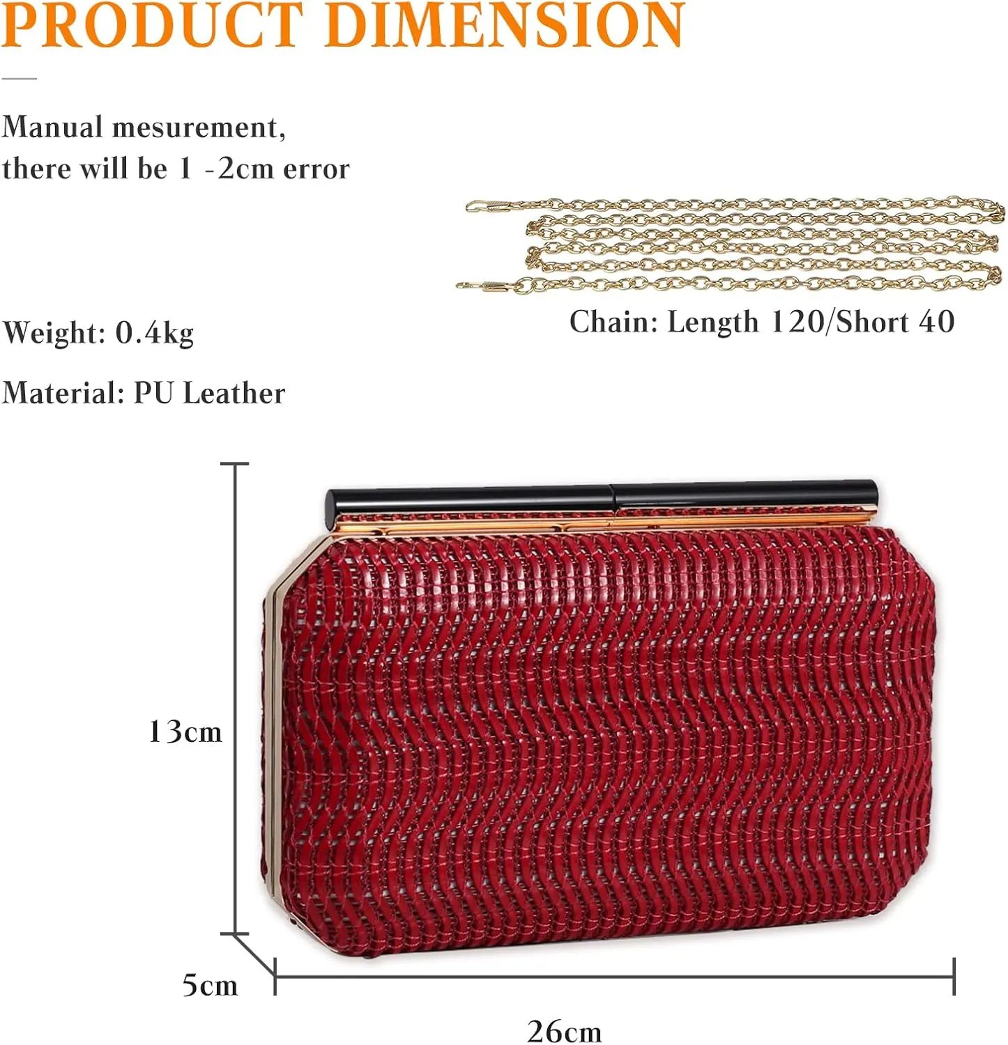 Small Evening Bag for Women Elegant Clutch Bag Bridal Wedding Purse Handbag