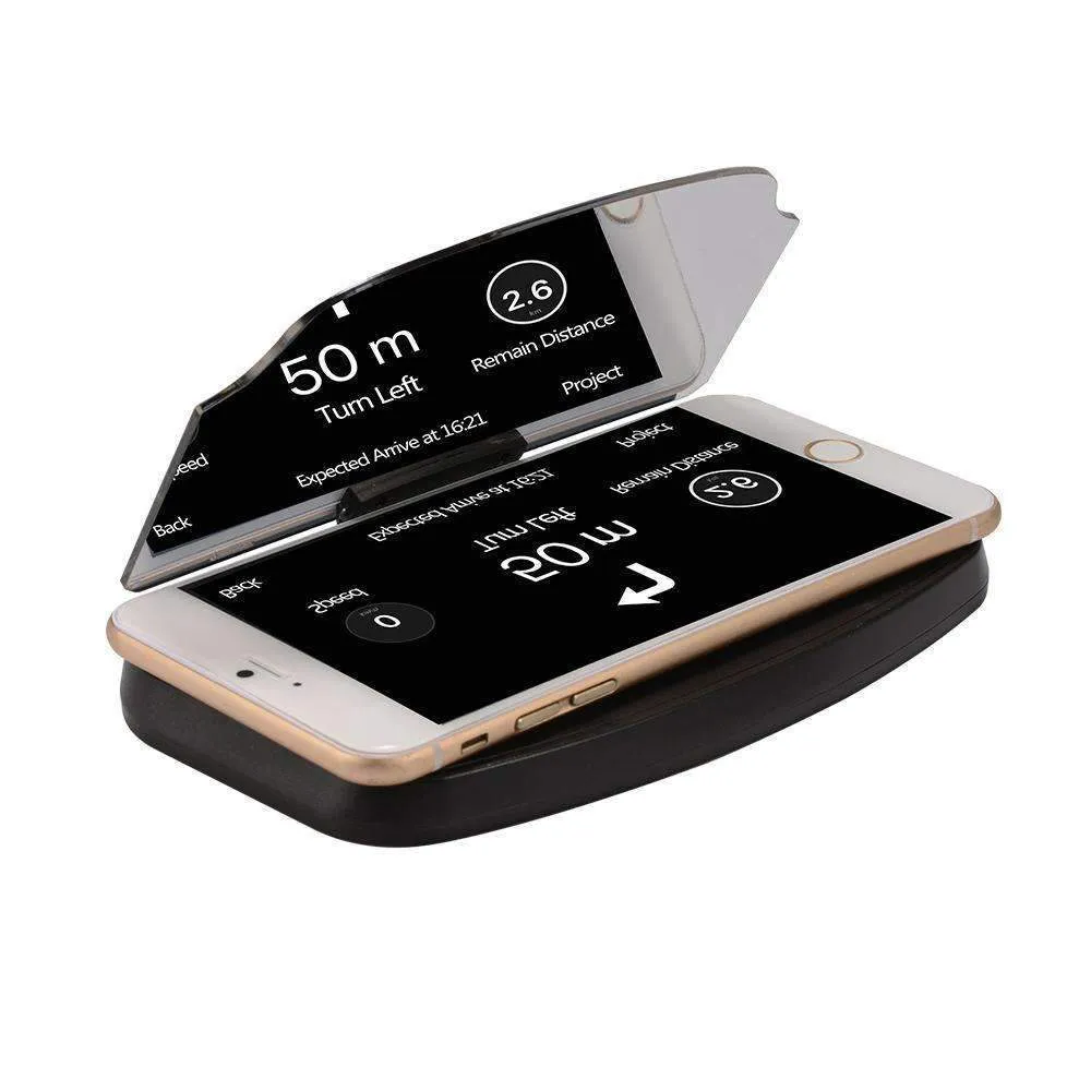 Smartphone HUD Navigation - Focus on The Road and Route Ahead