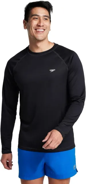 Speedo Men's UV Swim Shirt Long Sleeve Loose Fit Easy Tee