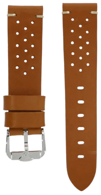 Squale Racing Leather Tan Brown Strap 22mm