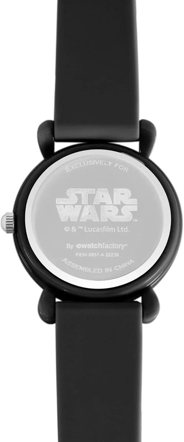 STAR WARS The Mandalorian Kids' Plastic Time Teacher Analog Quartz Silicone Strap Watch