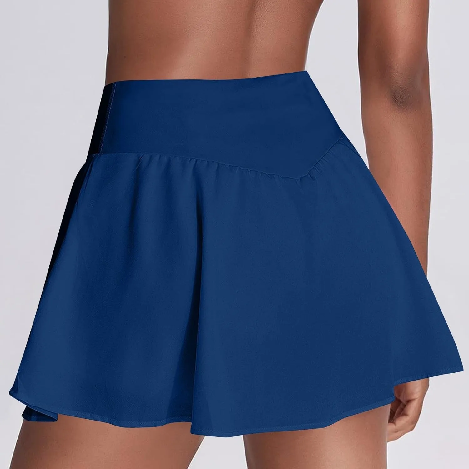 Tennis Skirts for Women with Shorts Flowy High Waisted Athletic Skort with Pockets Tummy Control Pleated Golf Skirt
