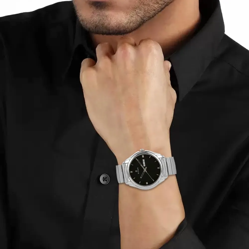 Titan Karishma Analog Black Dial Men's Watch -NK1578SM04