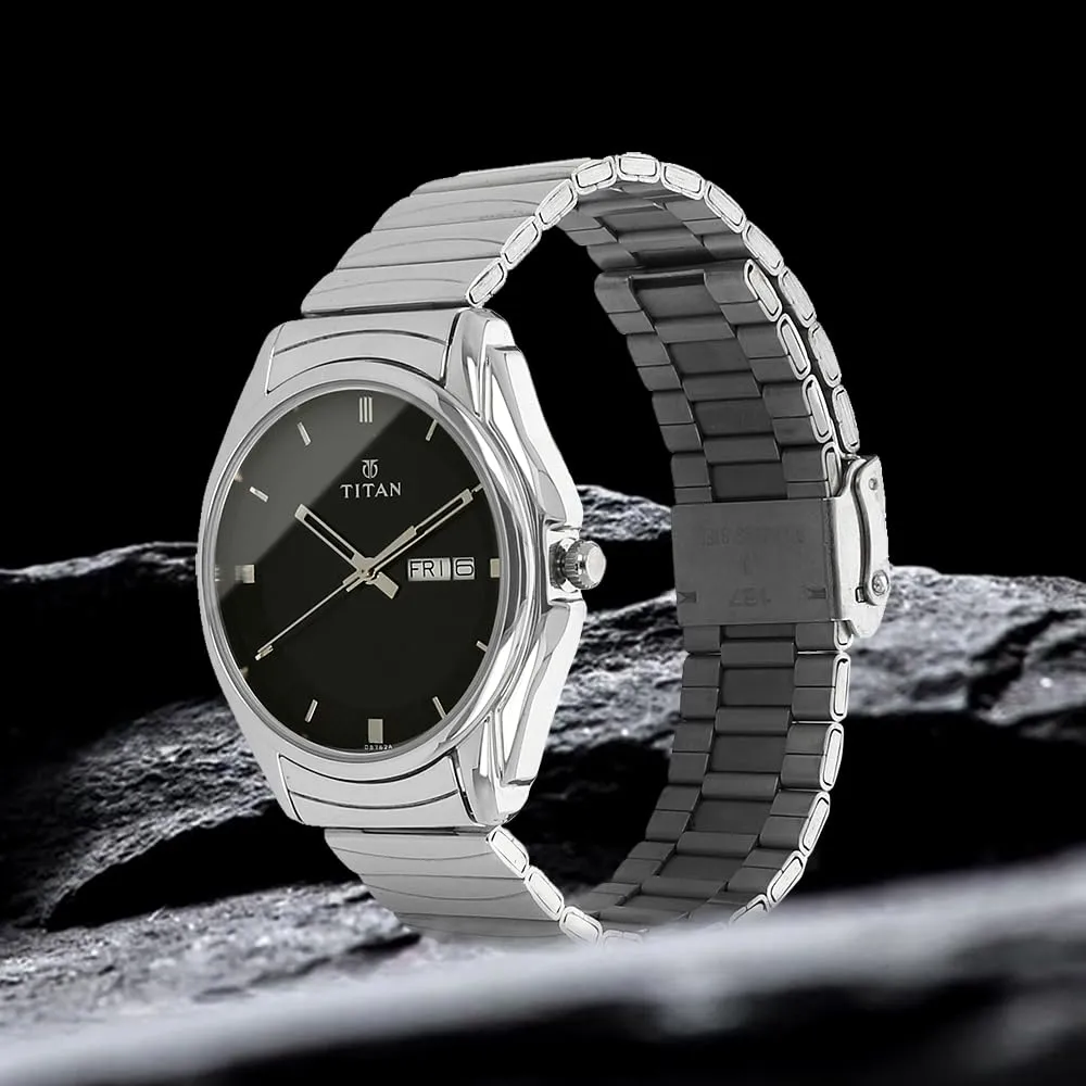 Titan Karishma Analog Black Dial Men's Watch -NK1578SM04