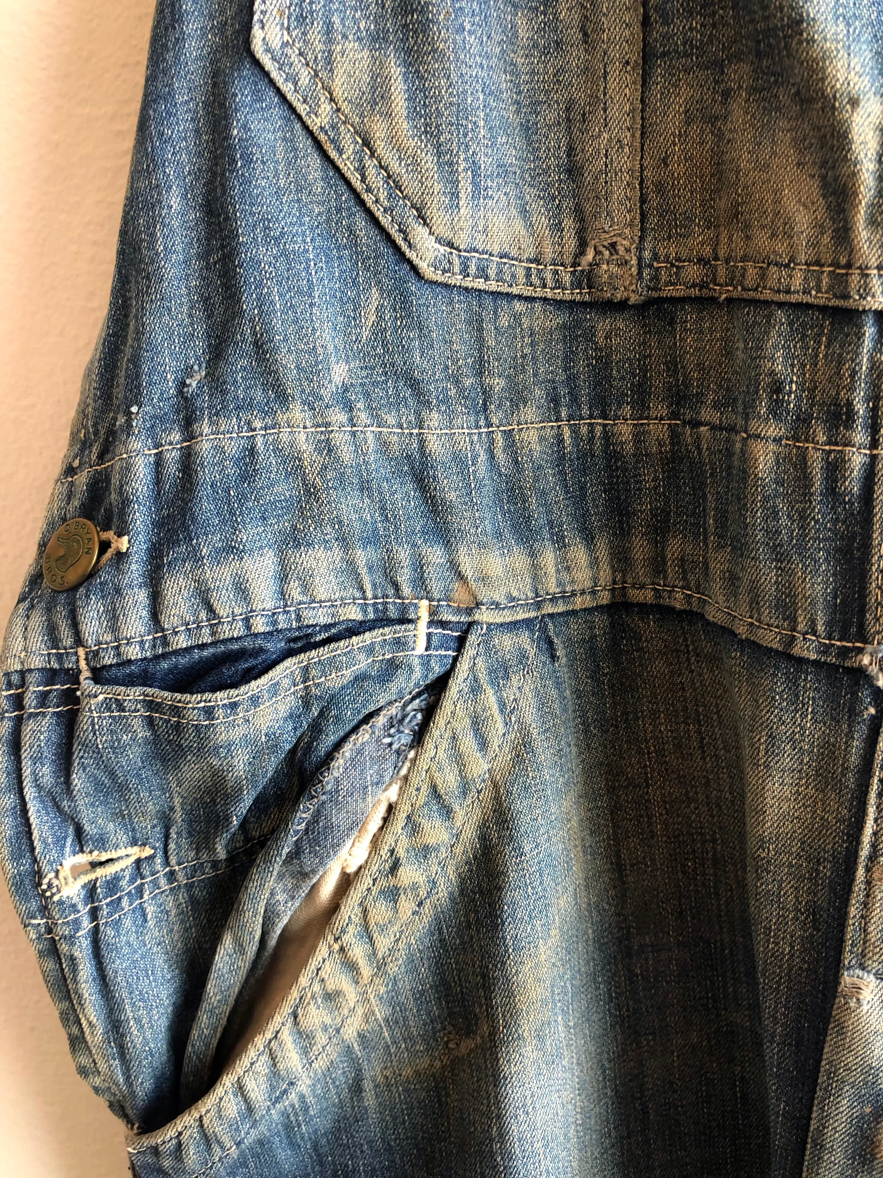 Vintage 1940/1950s OBryan Bros Duck Head Denim Overalls