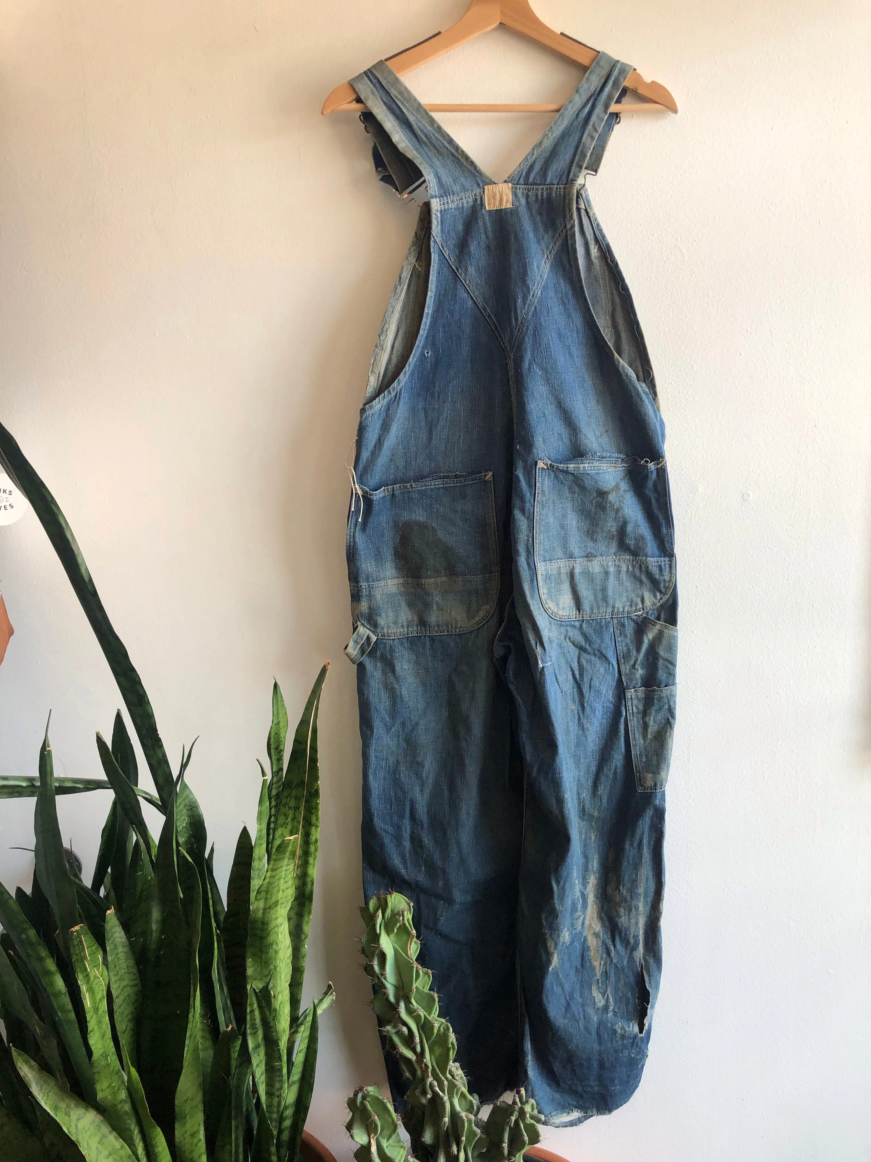 Vintage 1940/1950s OBryan Bros Duck Head Denim Overalls