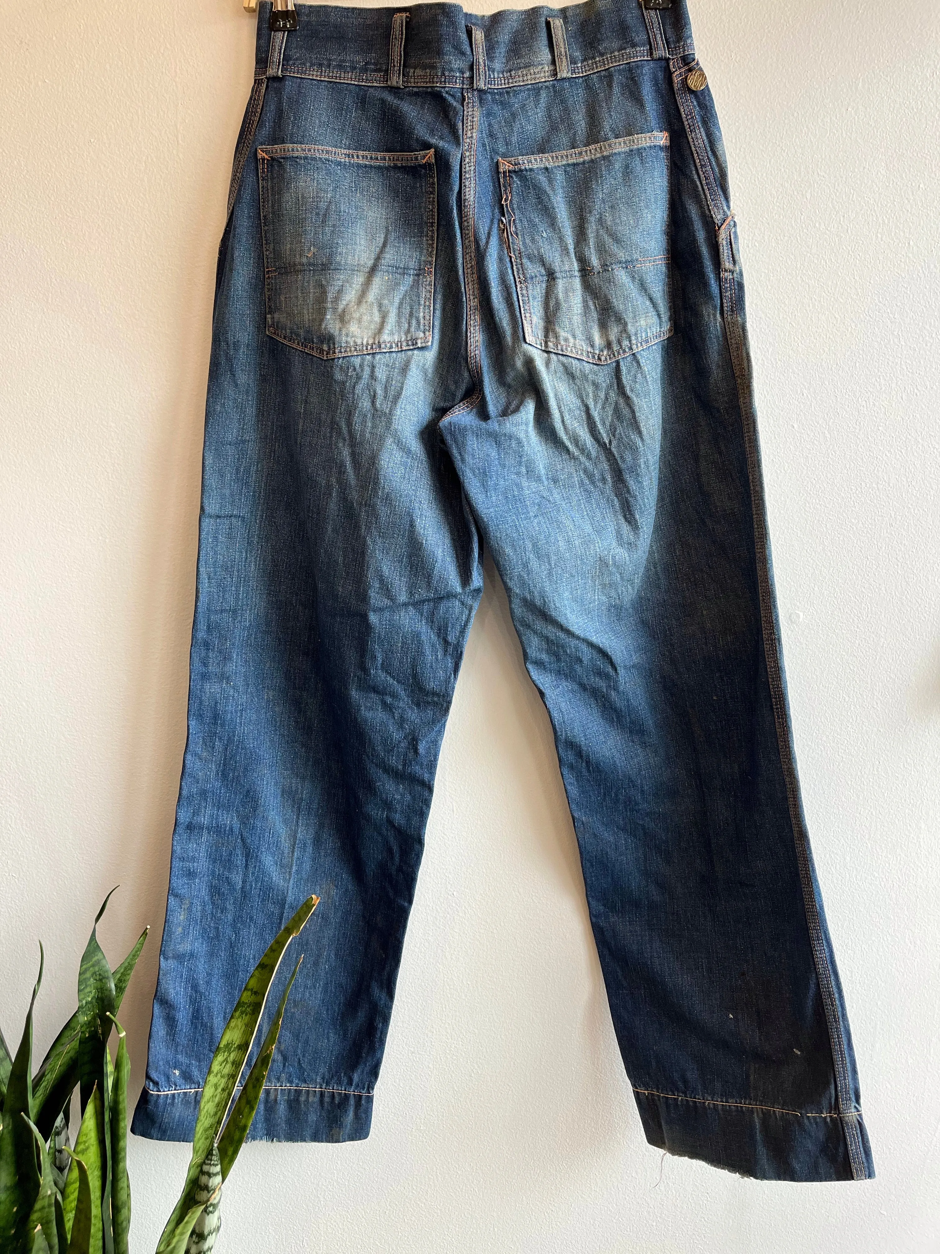 Vintage 1940s Norfolk & Western Denim Work Jeans