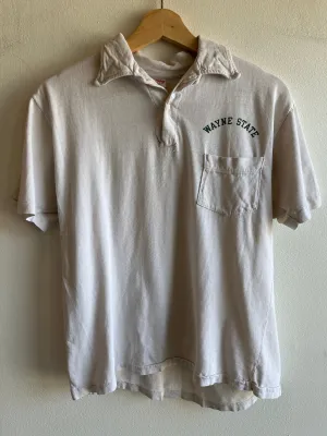 Vintage 1950s Wayne State University Cotton Polo Shirt