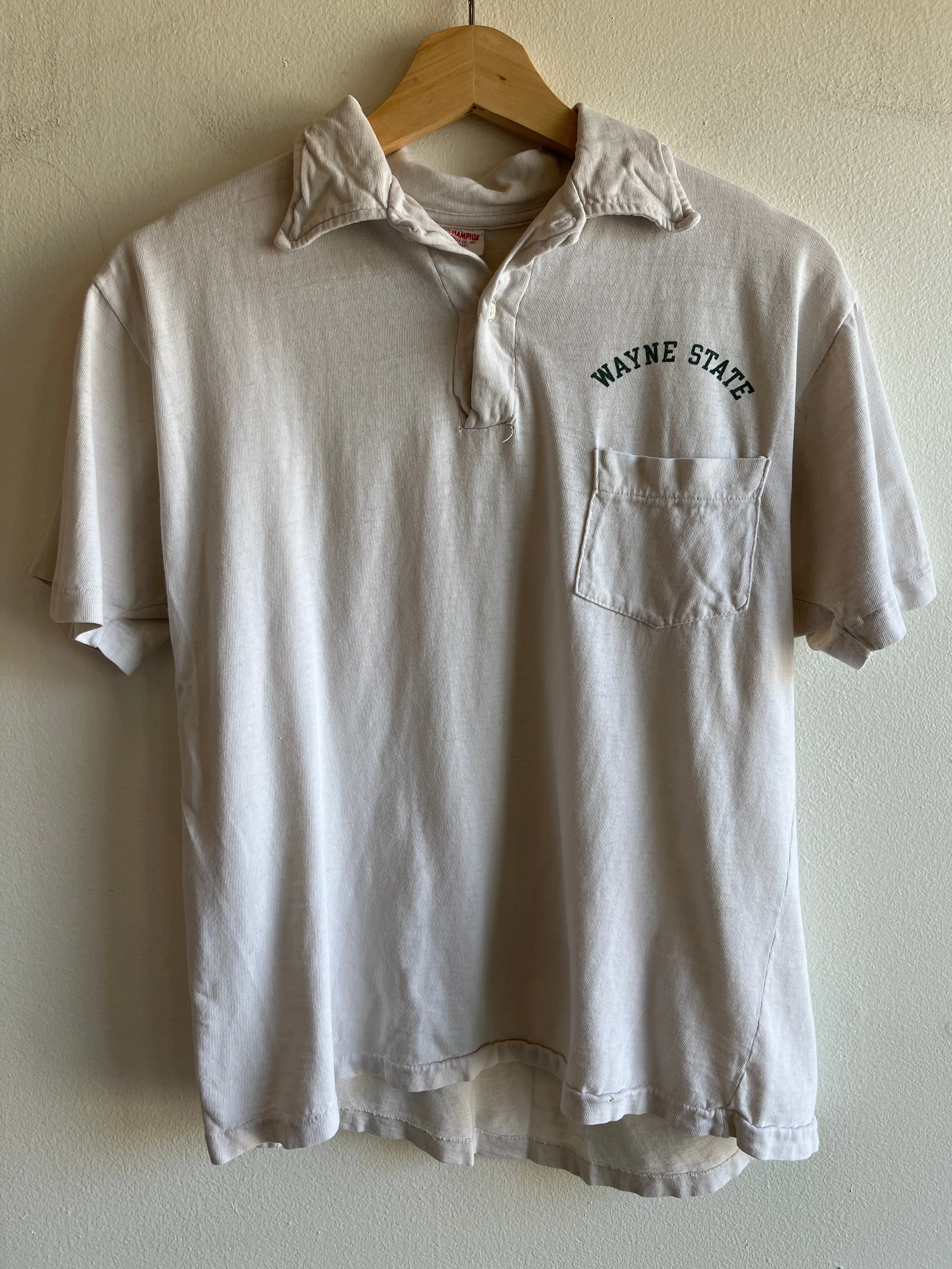 Vintage 1950s Wayne State University Cotton Polo Shirt