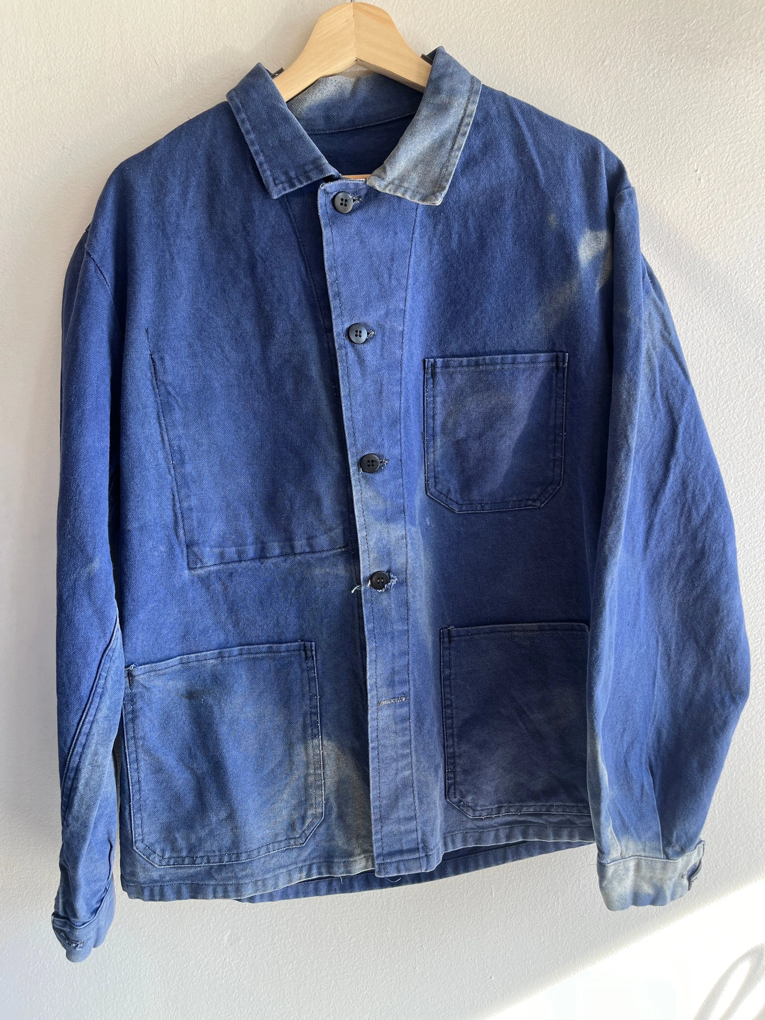 Vintage 1960s Sunfaded French Chore Coat