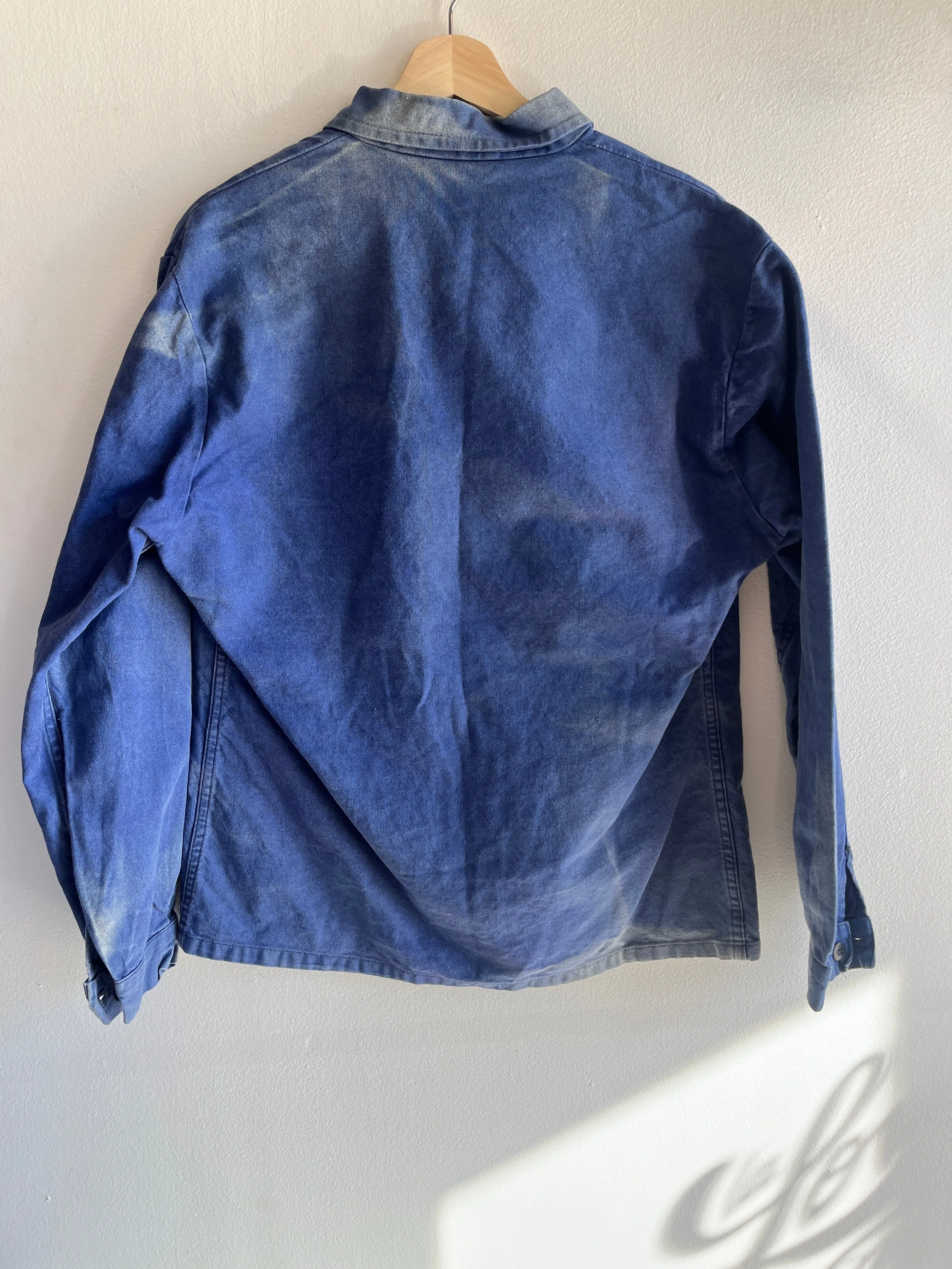 Vintage 1960s Sunfaded French Chore Coat
