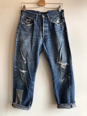 Vintage 1970s Levis 501 Single Stitch Selvedge Denim Jeans