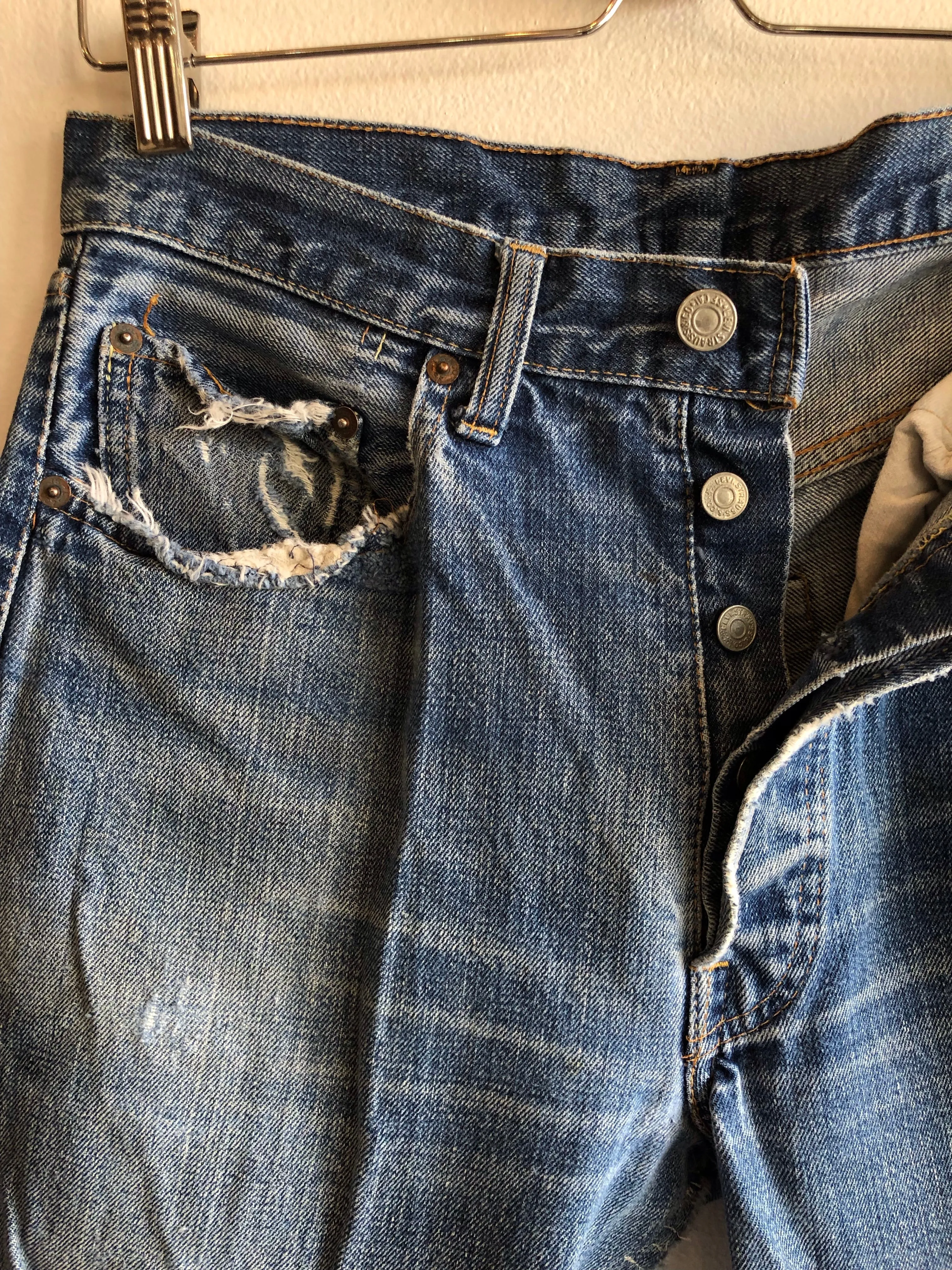 Vintage 1970s Levis 501 Single Stitch Selvedge Denim Jeans