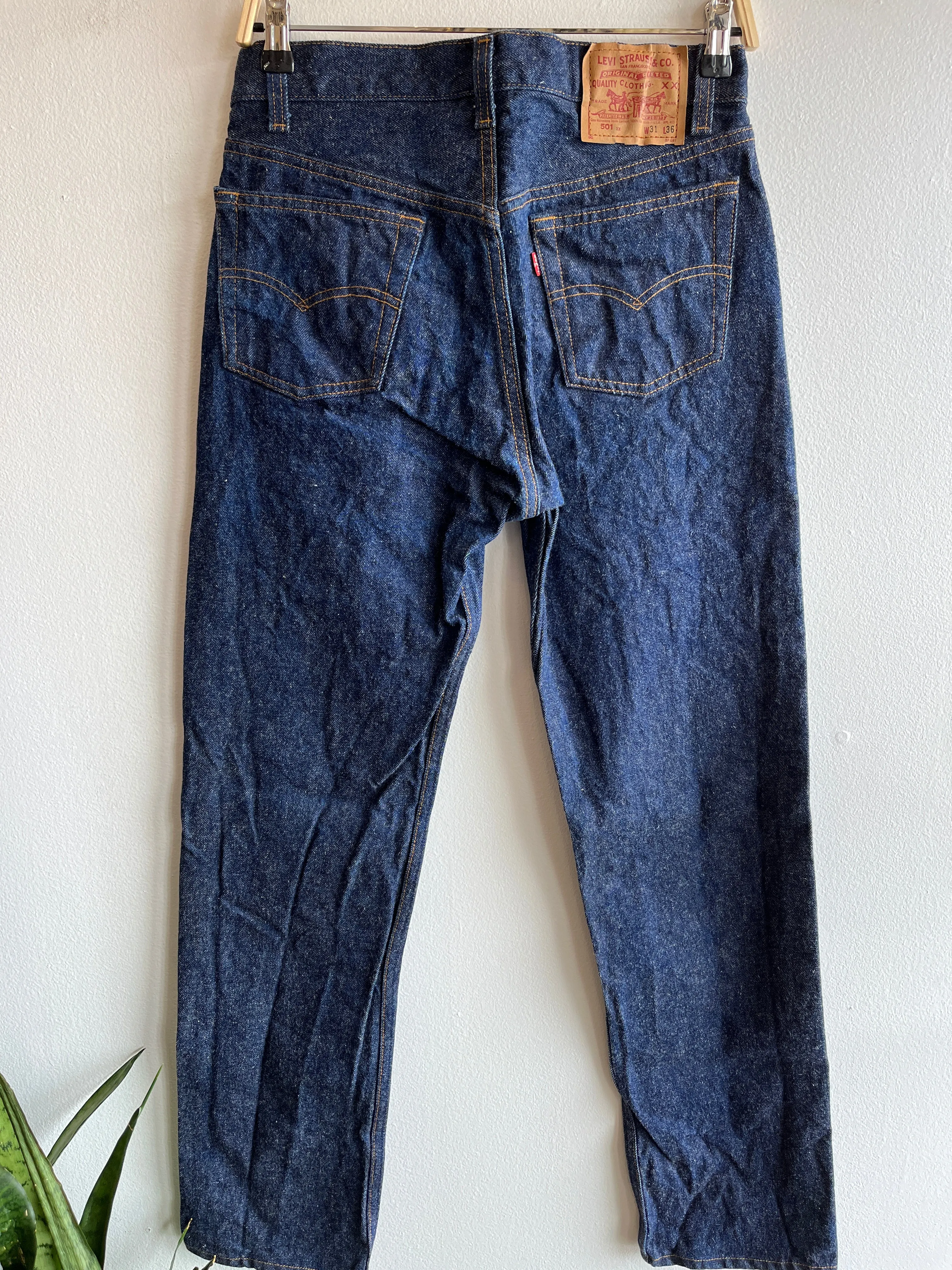 Vintage 1980s Levis One-Wash 501xx Denim Jeans