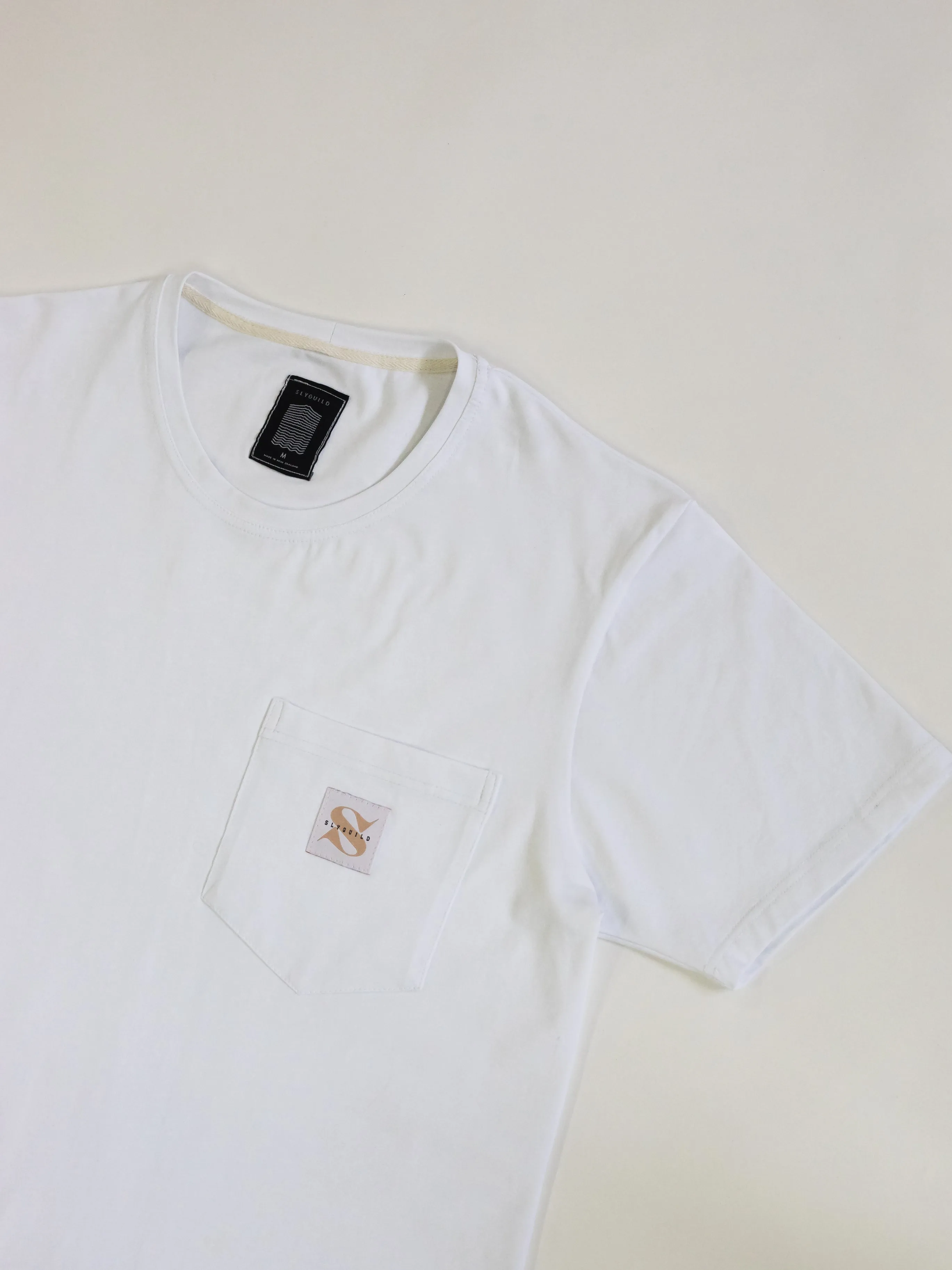 White Basic Pocket Tee