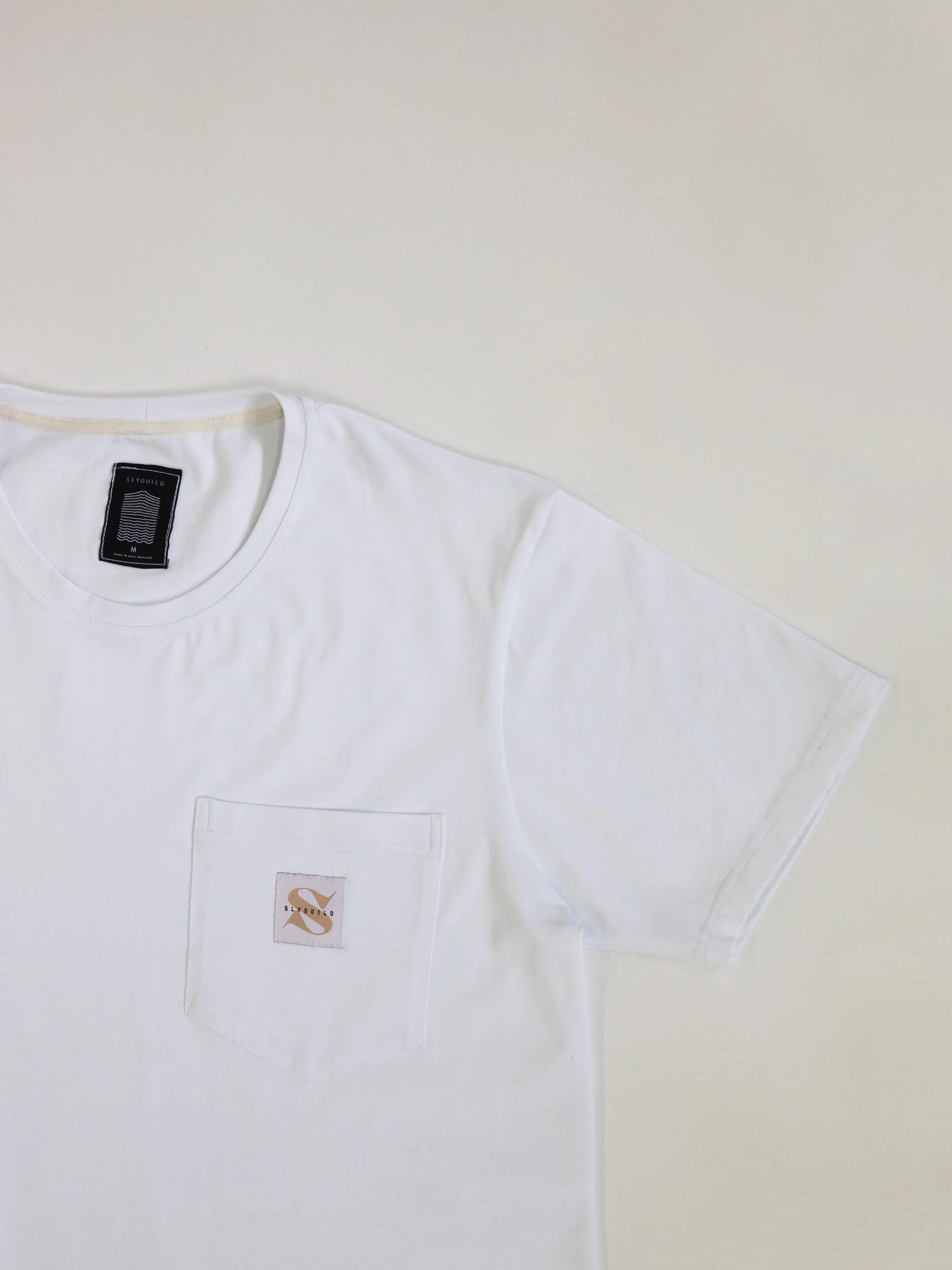 White Basic Pocket Tee