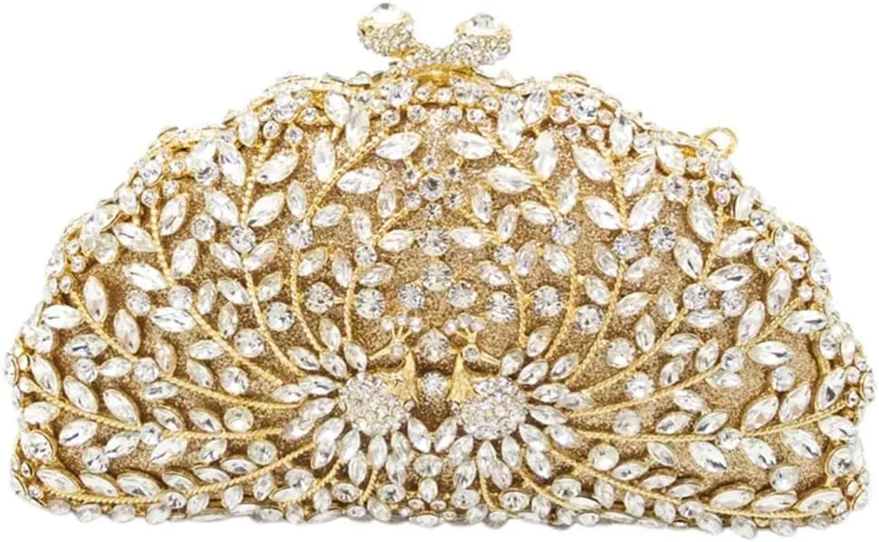 Women Crystal Evening-Bag Chain Elegant Wedding Clutch-Purse Party Handbag Flamingo