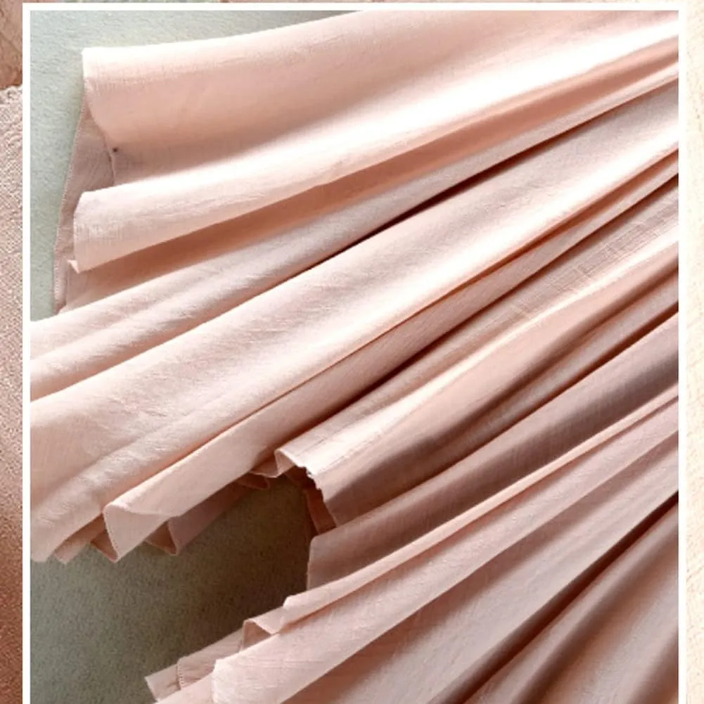 Women Flowing Pleated Asymmetrical Midi Skirt Loose Casual High Waist A-Line Summer Skirt