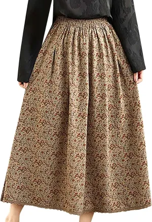 Women Linen Skort for Women Loose Fit Oversized Plain Maxi Long Skirt 2025 Y2K