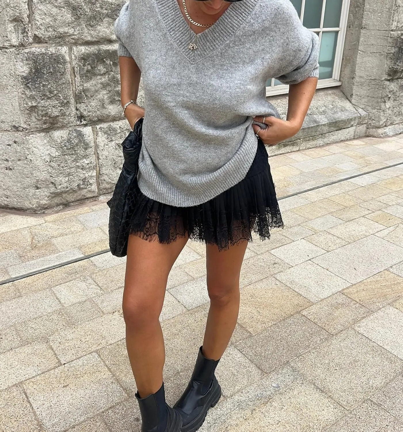 Women Satin Half Slips Low Rise Lace Trim Skirts Short Layered Underskirts Ruffle A Line Floral Lace Mini Skirts