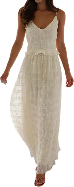 Women Y2k 2 Piece Maxi Skirt Set Open Back Halter Neck Tie Crop Top Pleated Long Skirt Fairy Aesthetic Lace Beachwear