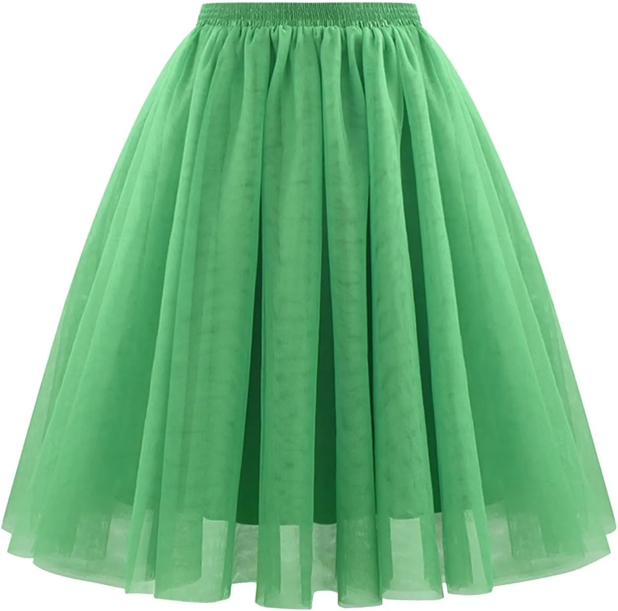 Women's Beach Vacation Clothes Summer Casual Loose Trendy Elastic High Waist Solid Color Party Dance Skirts, S-2XL