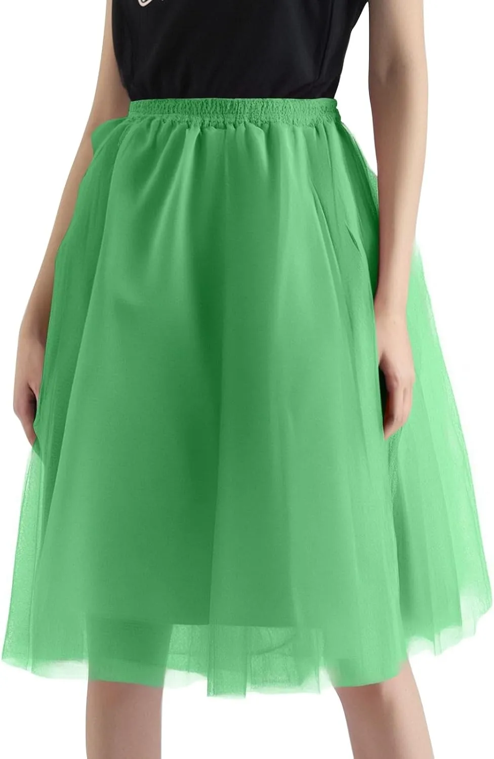 Women's Beach Vacation Clothes Summer Casual Loose Trendy Elastic High Waist Solid Color Party Dance Skirts, S-2XL