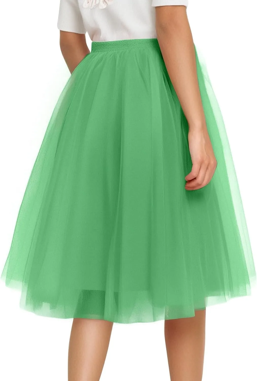 Women's Beach Vacation Clothes Summer Casual Loose Trendy Elastic High Waist Solid Color Party Dance Skirts, S-2XL