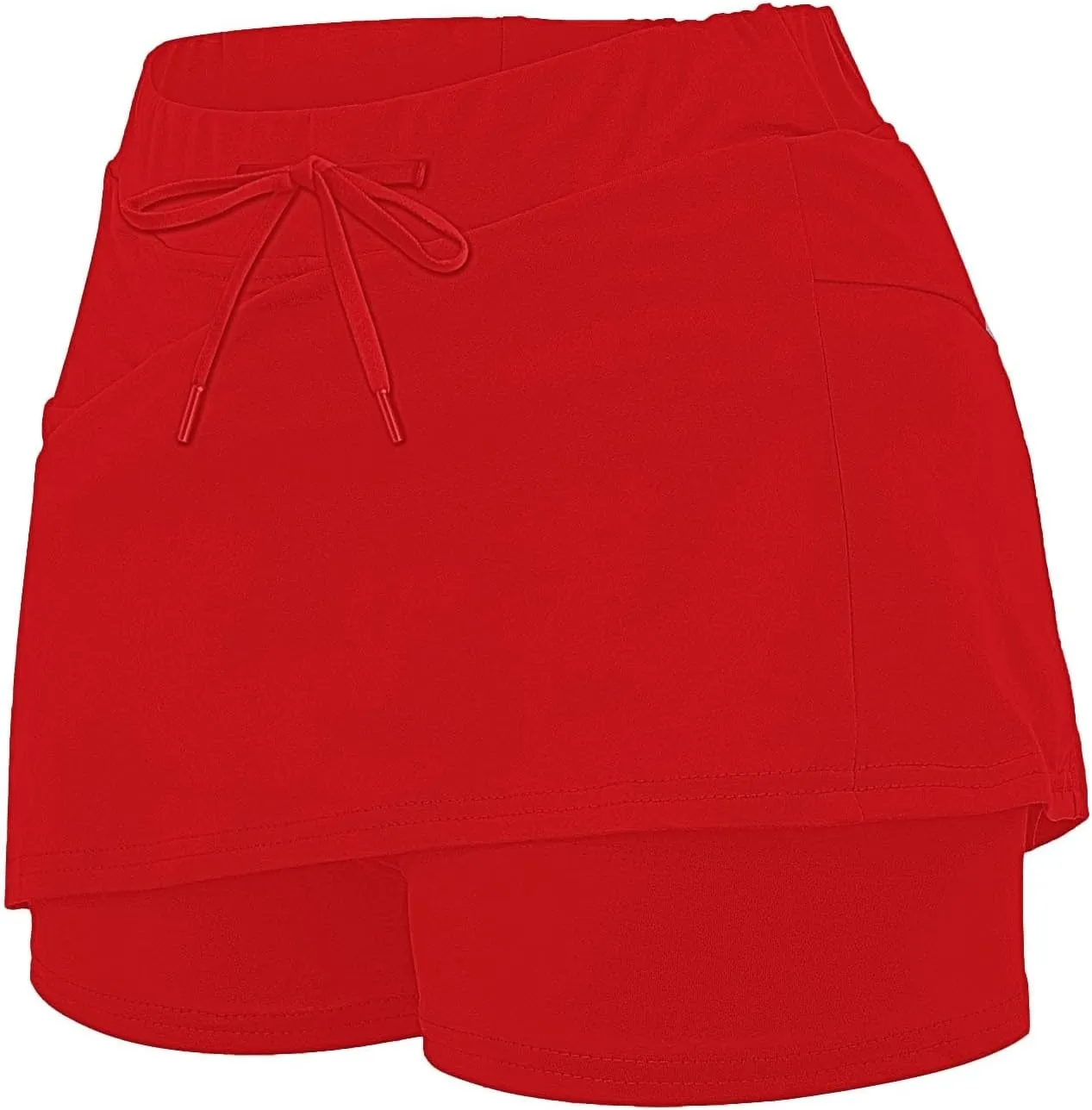 Women's Boho Skirts 2025 Summer Athletic Loose Trendy Drawstring Solid Color Yoga Fitness Tennis Skirt, S-5XL