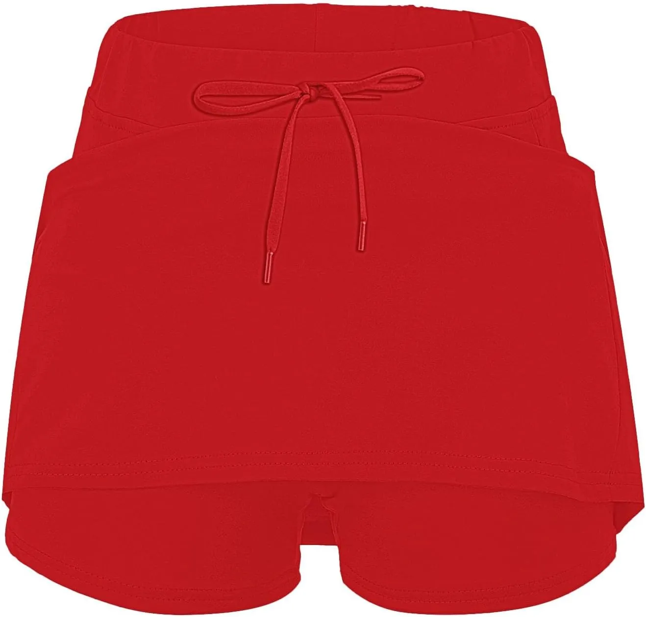 Women's Boho Skirts 2025 Summer Athletic Loose Trendy Drawstring Solid Color Yoga Fitness Tennis Skirt, S-5XL