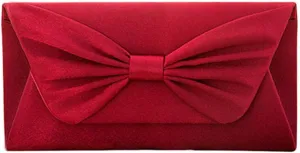 Womens Elegant Pleated Bowknot Handbag Clutch Party Evening Shoulder Bag