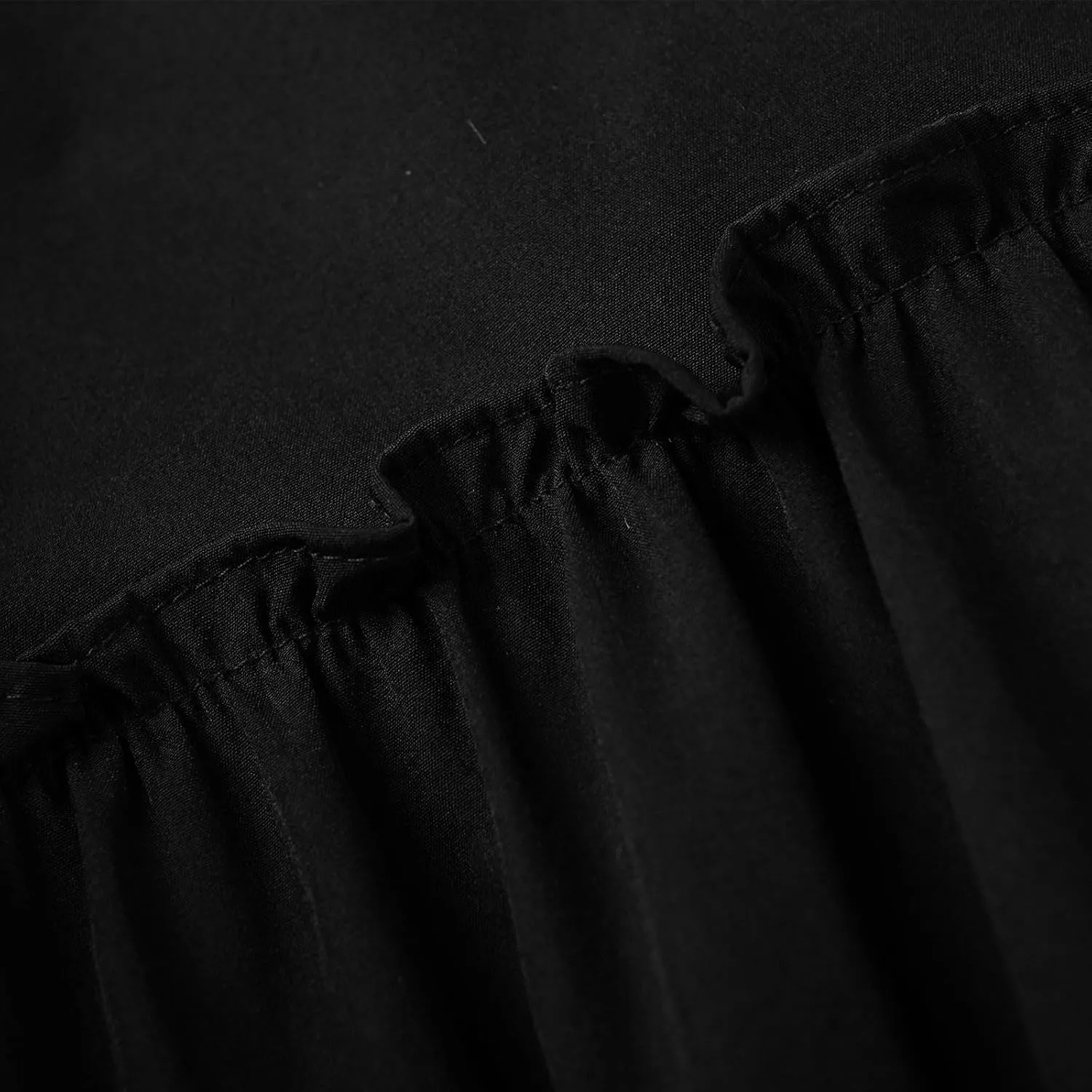 Women's High Waist Long Skirt Summer A-Line Boho Maxi Skirts Casual Tiered Skirts Trendy Lace Trim Ruffle Skirt