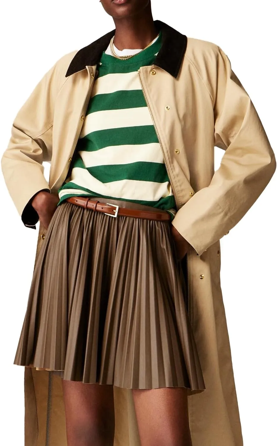 Women's Leather Pleated Skirt Flared High Waist Mini Skater Skirts Y2K Party Club Skirt