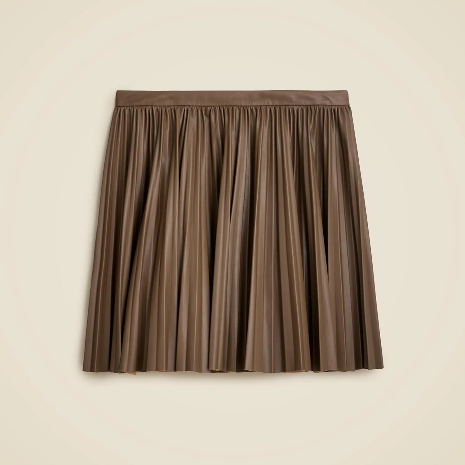 Women's Leather Pleated Skirt Flared High Waist Mini Skater Skirts Y2K Party Club Skirt