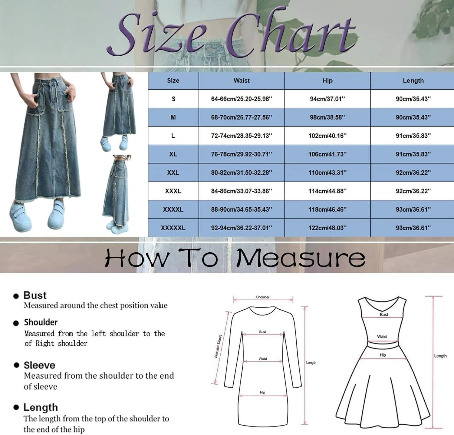 Womens Long Denim Skirt Retro A-Line Stretch Jean Skirt for Women High Waisted Casual Denim Maxi Skirt with Pockets