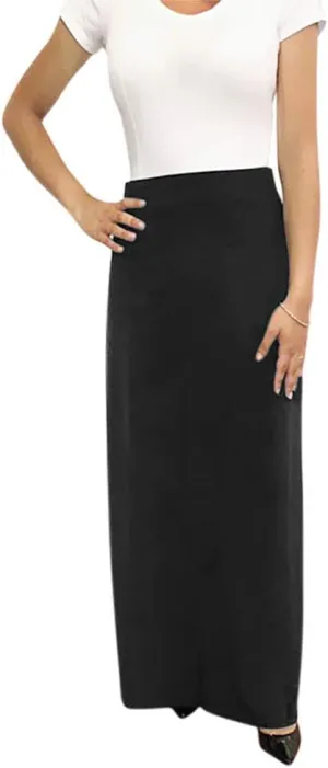 Women's Maxi Skirts with Elastic Waist - Long Elegant Maxi Skirt