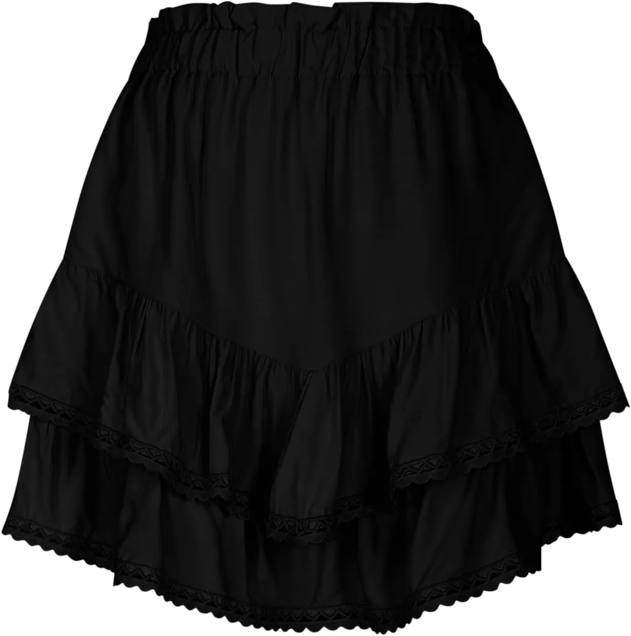 Womens Mini Skirts Ruffle Tiered Skirt Short Summer Skirt Casual Boho Skirt High Waisted A Line Skirt Crochet Shirts