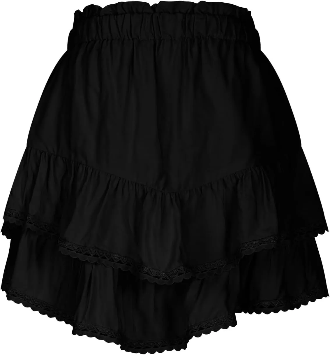 Womens Mini Skirts Ruffle Tiered Skirt Short Summer Skirt Casual Boho Skirt High Waisted A Line Skirt Crochet Shirts