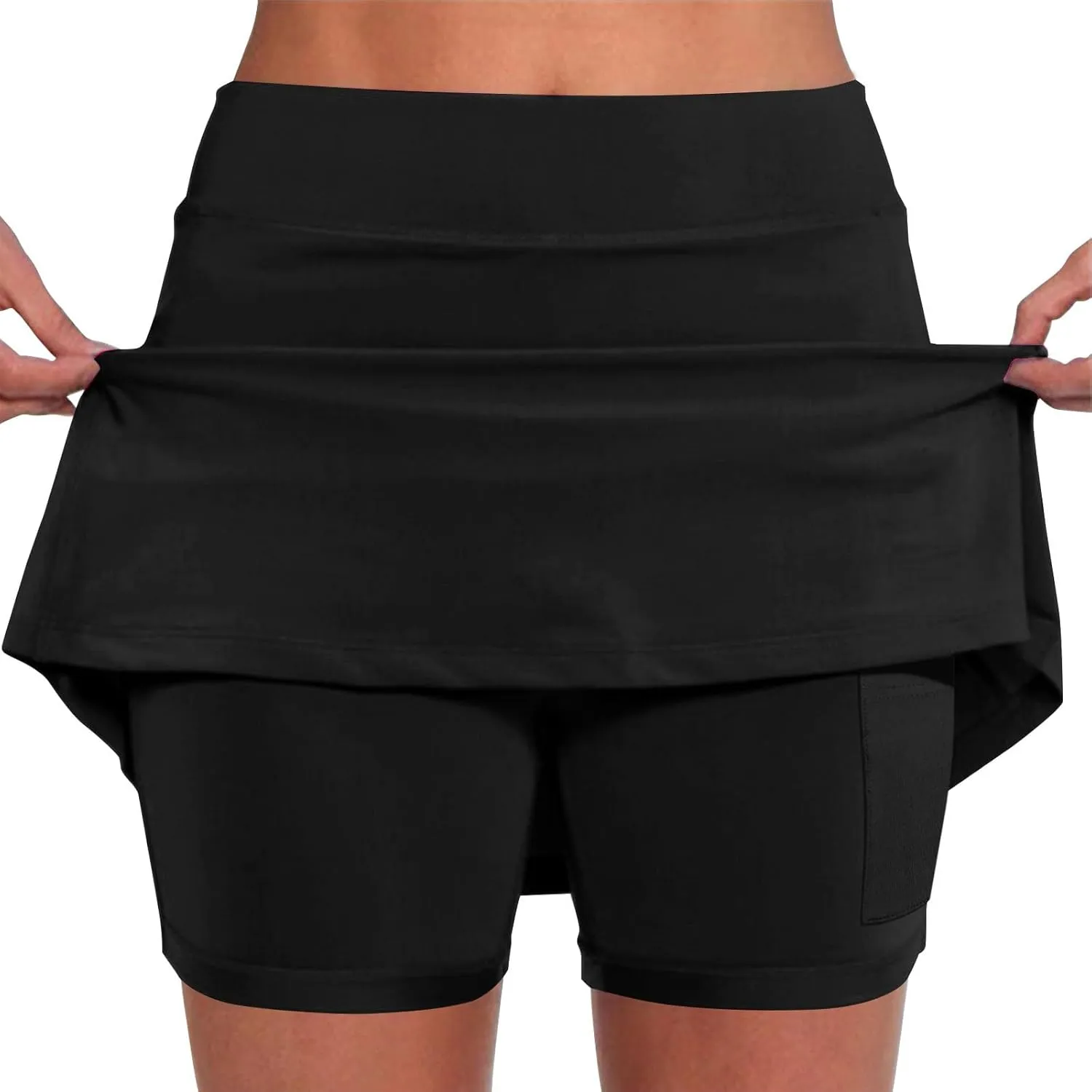 Women's Mini Tennis Skirt 2024 Summer Solid Athletic Golf Skorts Pockets Y2K Summer Workout Outfits Inner Shorts Activewear