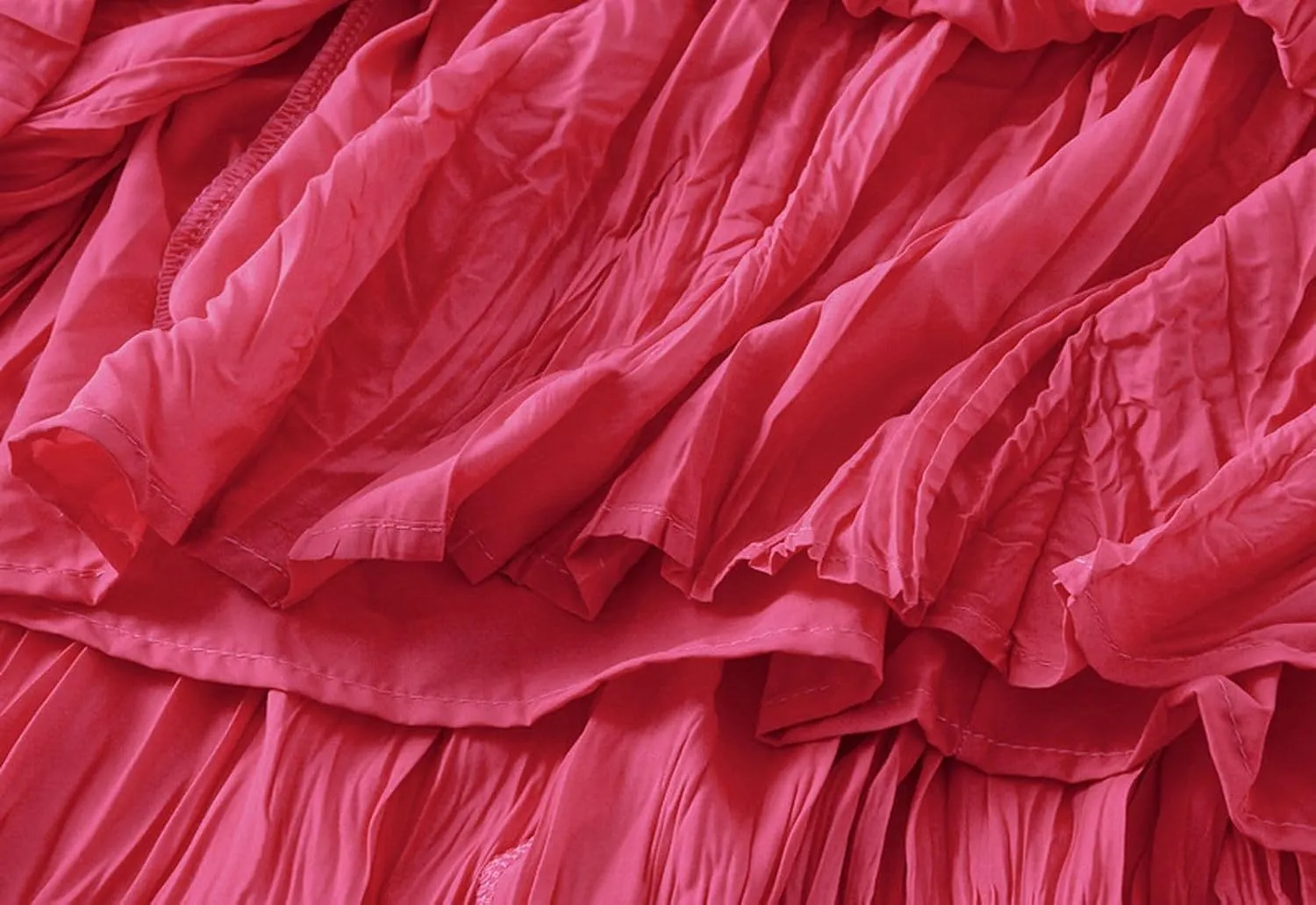 Women's Pleated A-Line Skirt with Elastic Waist Flowing Wrinkled Elegant Midi Skirt for Casual and Formal Occasions