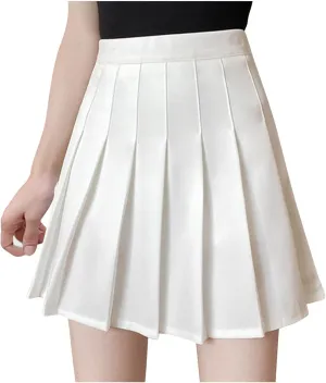 Womens Pleated Skirt School A-Line Skater Skirts High Waisted Pleated Tennis Skirt Cheerleader Uniform Skirts