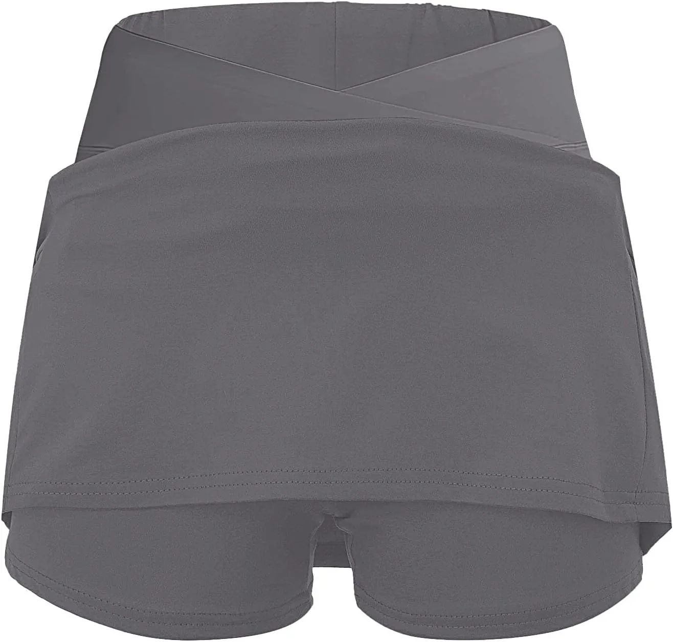 Women's Pleated Skirts Summer Sports Loose Trendy Drawstring Solid Color Yoga Fitness Tennis Skirt Plus Size, S-5XL