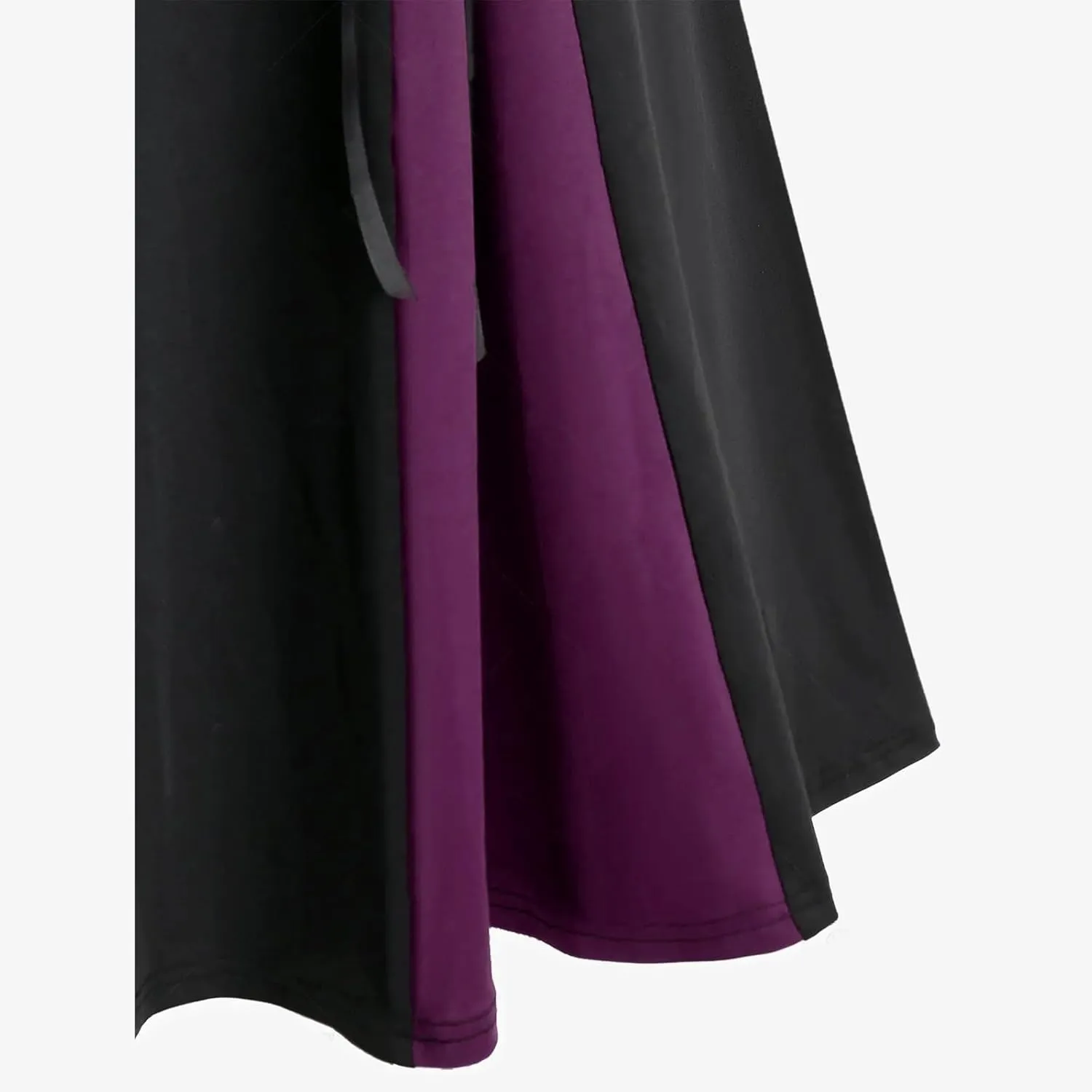 Women's Punk Retro Skirt Lace Up Skirts Ladies Halloween Costume Patchwork High Waist Midi Skirt Gothic Skirt